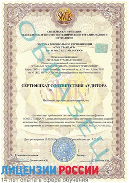 Образец сертификата соответствия аудитора Белорецк Сертификат ISO 13485